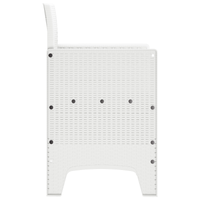 Sedie da Giardino 2 pcs in Polyrattan Bianco