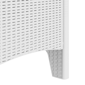 Sedie da giardino con cuscini 2 pz Bianco Polyrattan