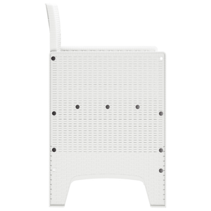 Sedie da Giardino con Cuscini 2 pz Bianco Polirattan