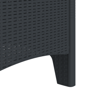 Sedie da Giardino 4 pz Antracite Rattan Sintetico