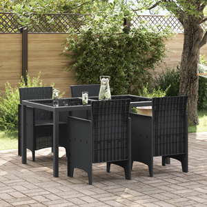 Sedie da Giardino 4 pz Antracite Rattan Sintetico