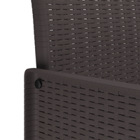 Sedie da giardino 4 pz Marrone Polirattan