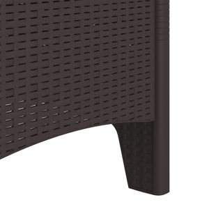 Sedie da Giardino con Cuscini 4 pz Marrone Poly Rattan