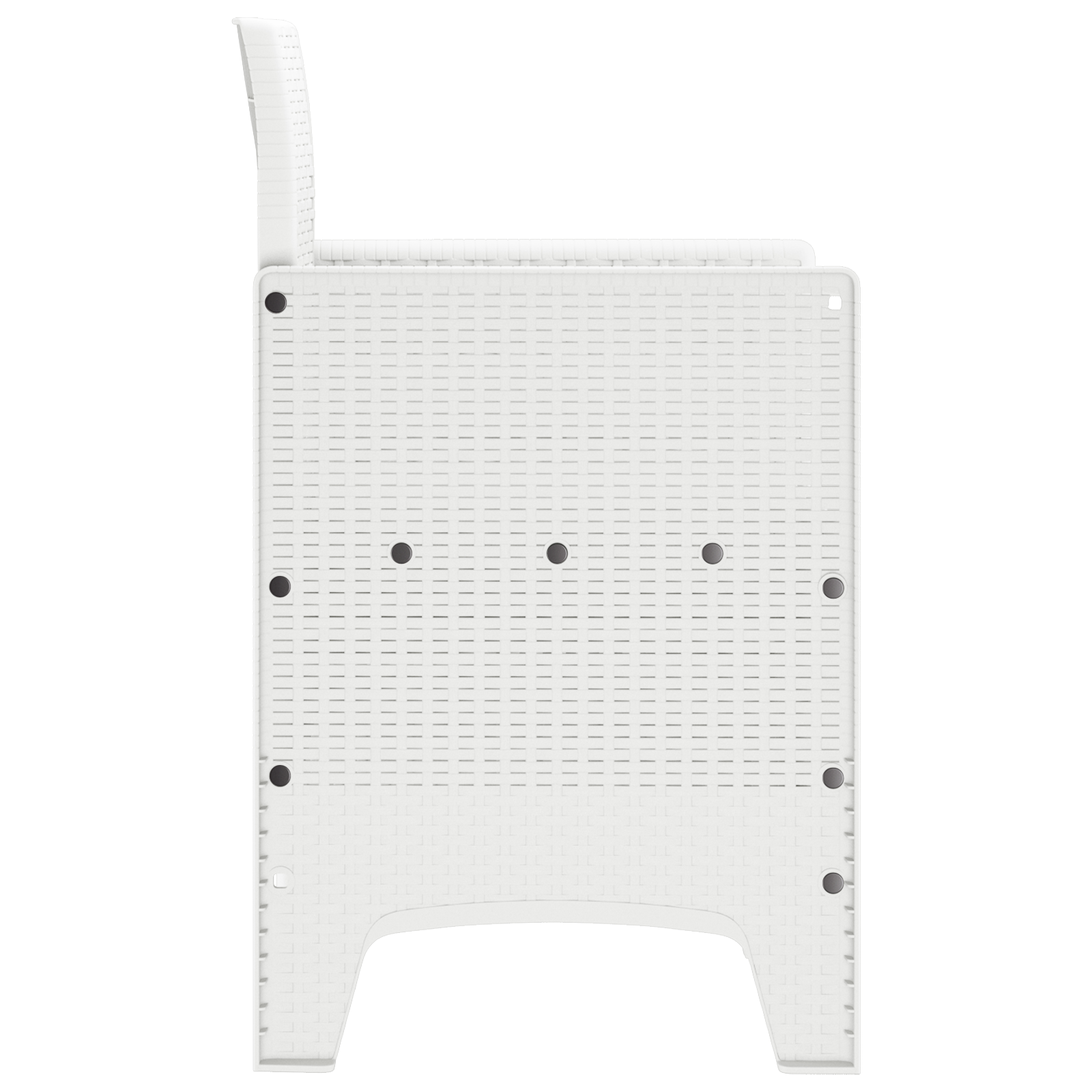 Set di 4 sedie da giardino bianche in polyrattan con cuscini