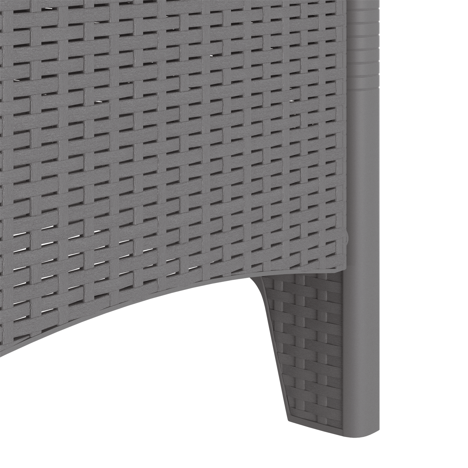 Set di 4 Sedie da Giardino con Cuscini Grigio Chiaro in Polirattan