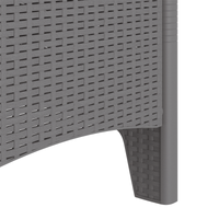 Set di 4 Sedie da Giardino con Cuscini Grigio Chiaro in Polirattan