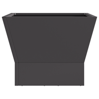 Focolare Quadrato Nero 40x40x30 cm Acciaio