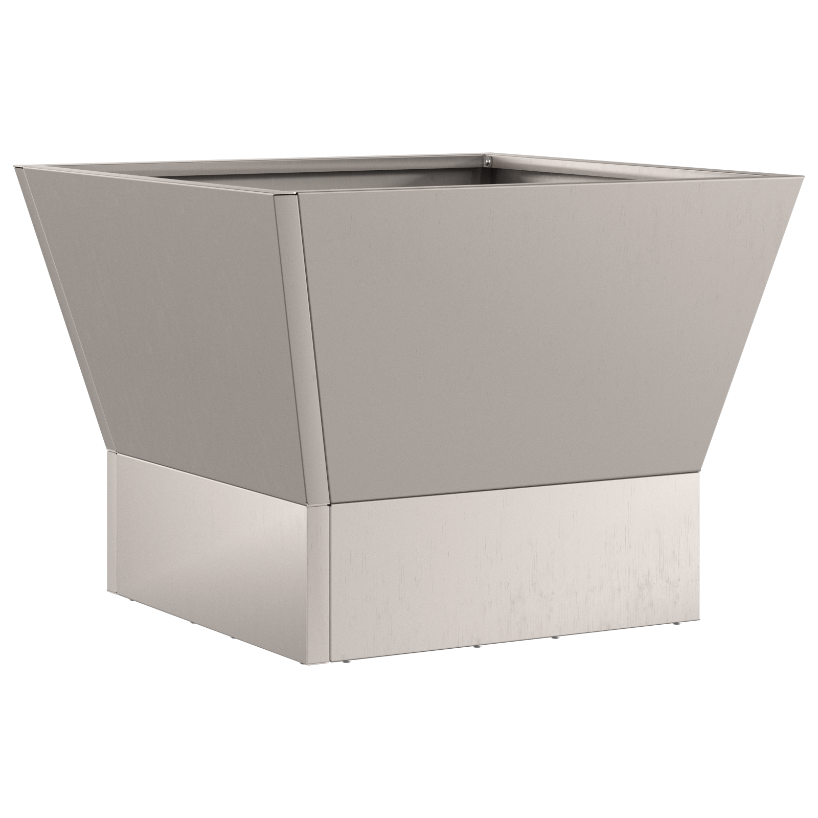 Focolare Quadrato 40x40x30 cm Acciaio Invecchiato