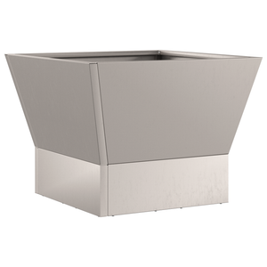 Focolare Quadrato 40x40x30 cm Acciaio Invecchiato