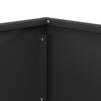 Focolare Quadrato Nero 60x60x35 cm in Acciaio