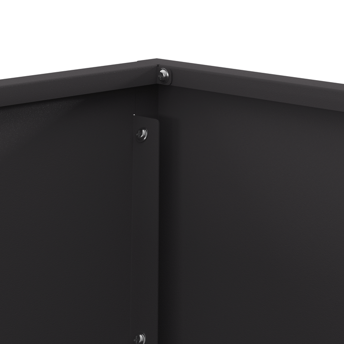 Focolare Quadrato Nero 60x60x35 cm in Acciaio