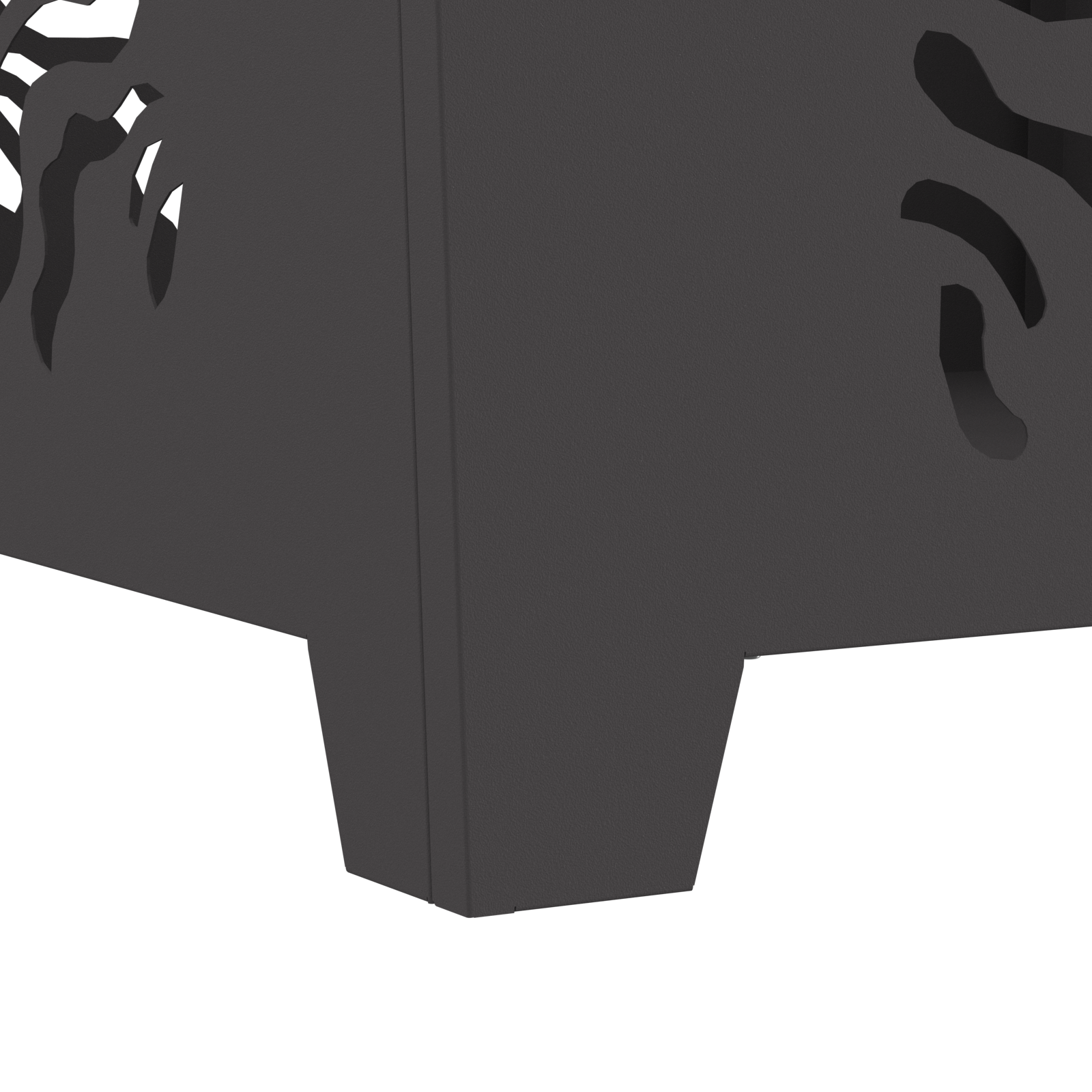 Braciere Quadra Nera 60x60x40 cm Acciaio