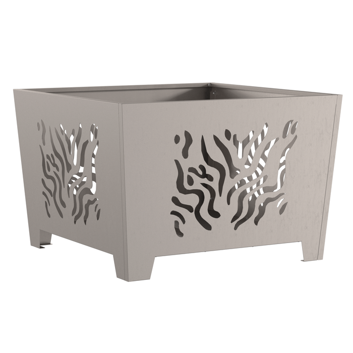 Focolare Quadrato 60x60x40 cm Acciaio Resistente