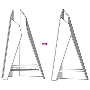 Piramide per Focolare Nera 58x36x100 cm Acciaio