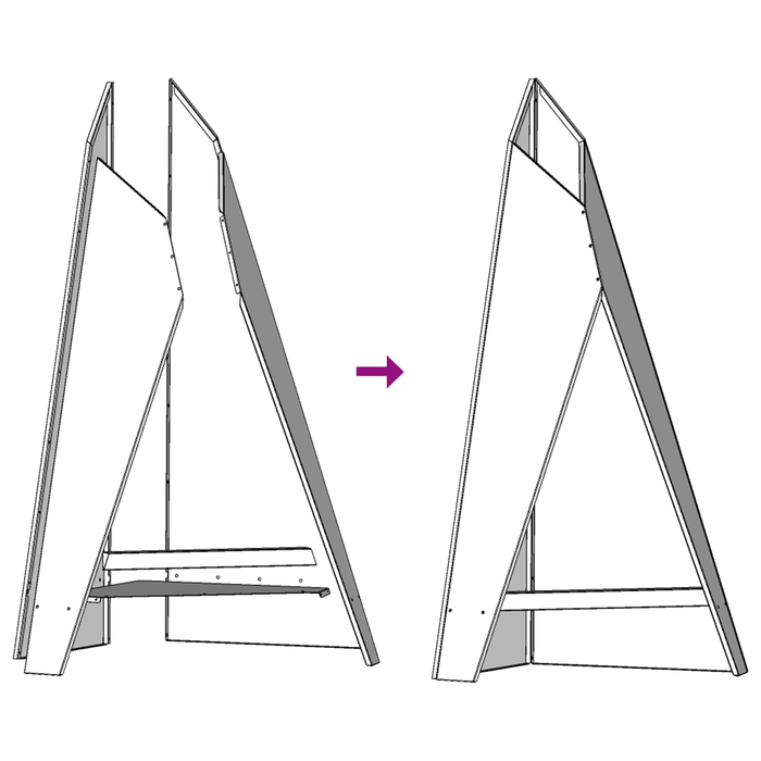 Piramide per Focolare Nera 58x36x100 cm Acciaio
