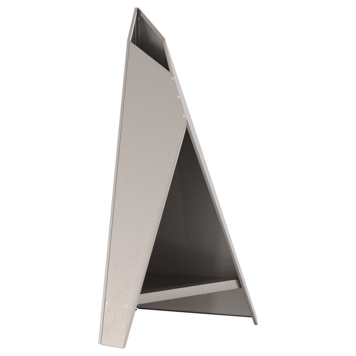 Piramide per Focolare Nera 58x36x100 cm Acciaio