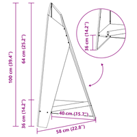 Piramide per Focolare Nera 58x36x100 cm Acciaio