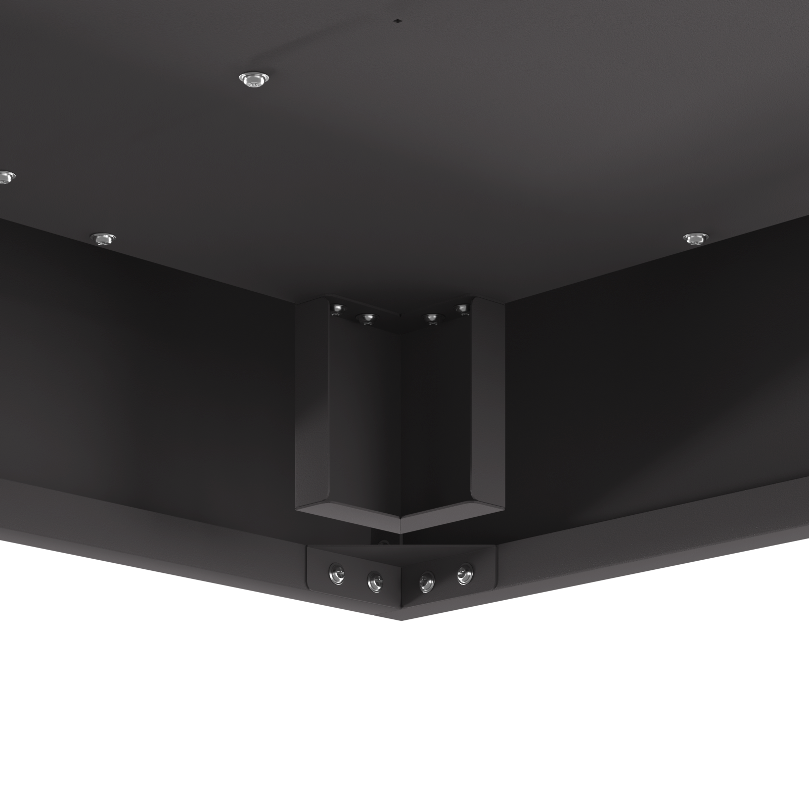 Braciere Quadrato Nero 60x60x30 cm Acciaio