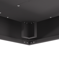 Braciere Quadrato Nero 60x60x30 cm Acciaio