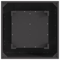 Braciere Quadrato Nero 60x60x30 cm Acciaio