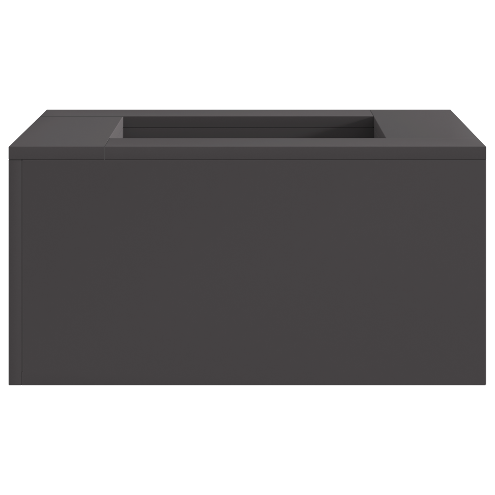 Braciere Quadrato Nero 60x60x30 cm Acciaio