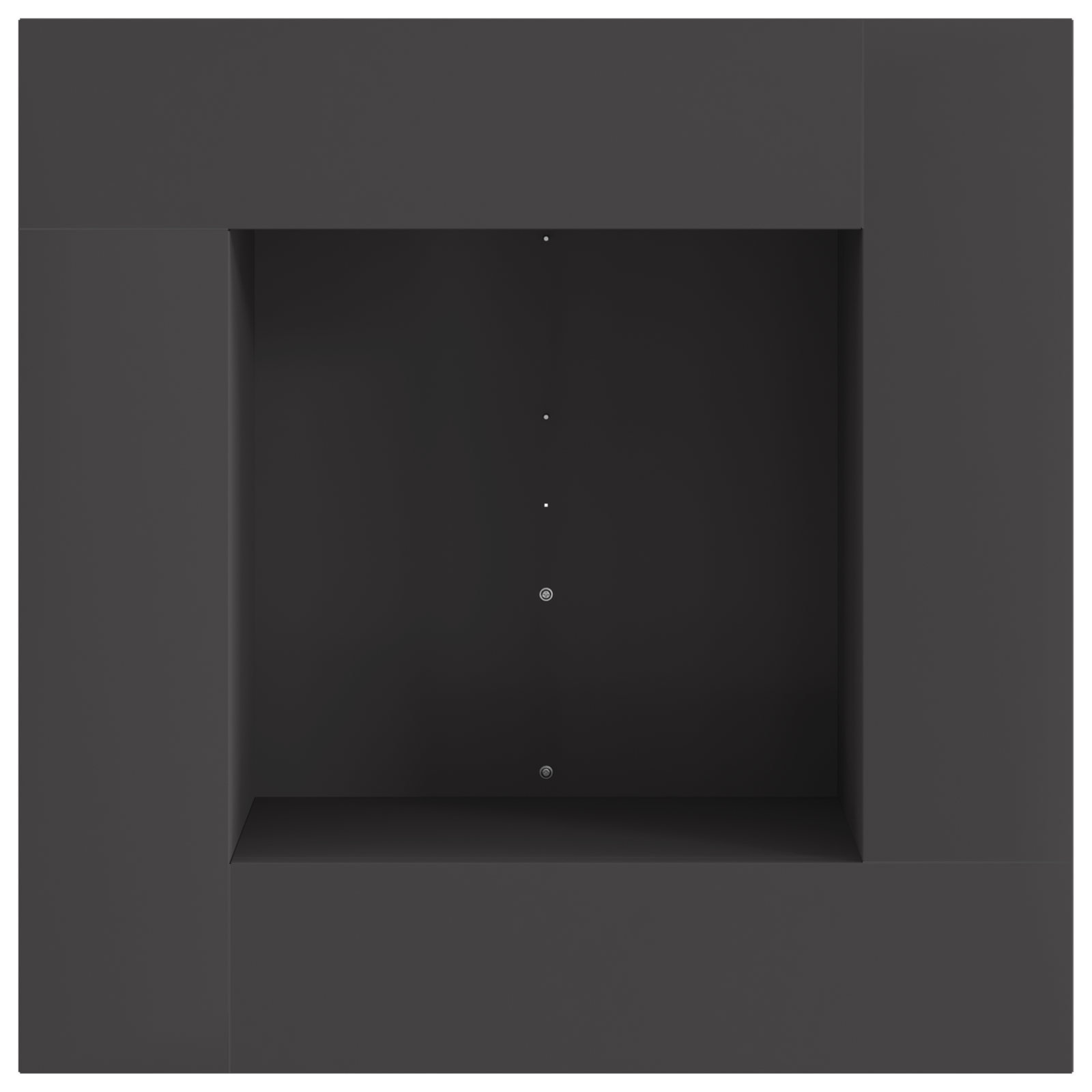 Braciere Quadrato Nero 60x60x30 cm Acciaio