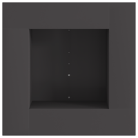 Braciere Quadrato Nero 60x60x30 cm Acciaio