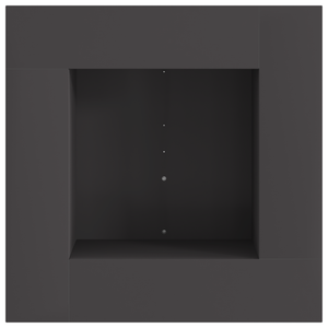 Braciere Quadrato Nero 60x60x30 cm Acciaio