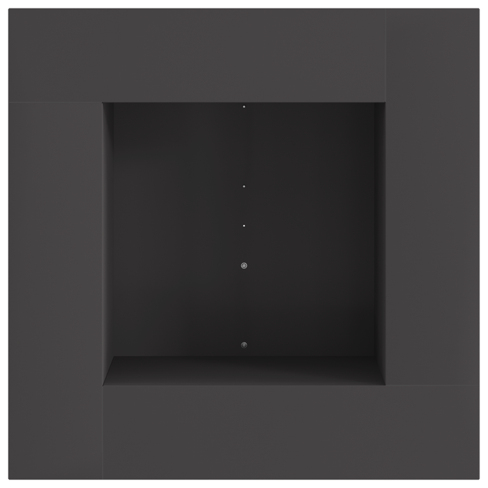 Braciere Quadrato Nero 60x60x30 cm Acciaio