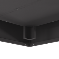 Fuoco Fossa Quadrata Nera 80x80x40 cm Acciaio