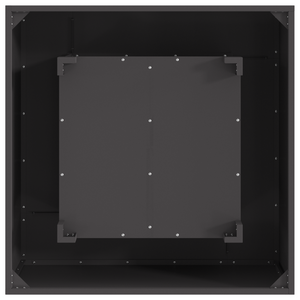 Fuoco Fossa Quadrata Nera 80x80x40 cm Acciaio