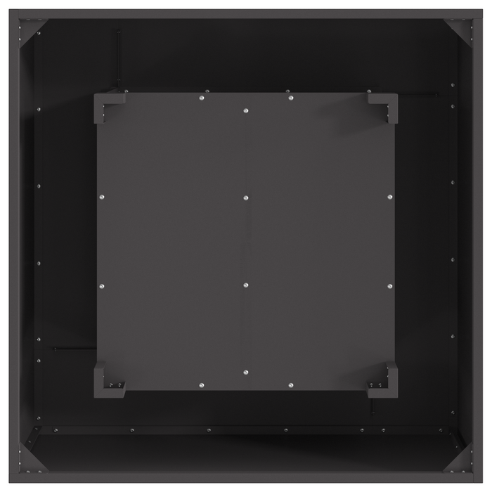 Fuoco Fossa Quadrata Nera 80x80x40 cm Acciaio