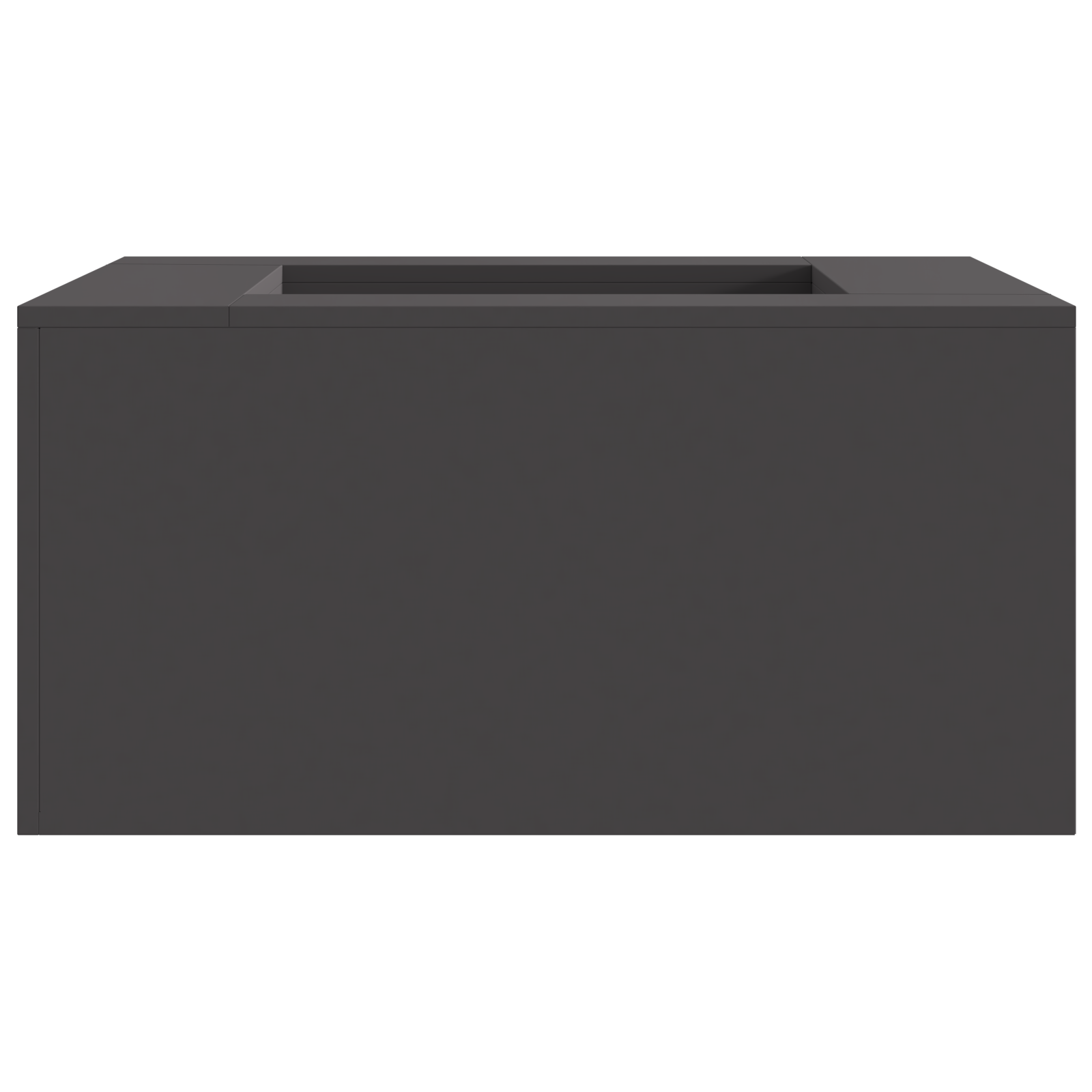 Fuoco Fossa Quadrata Nera 80x80x40 cm Acciaio