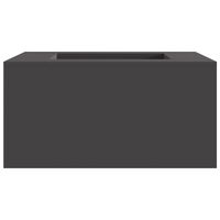 Fuoco Fossa Quadrata Nera 80x80x40 cm Acciaio