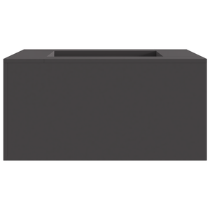 Fuoco Fossa Quadrata Nera 80x80x40 cm Acciaio