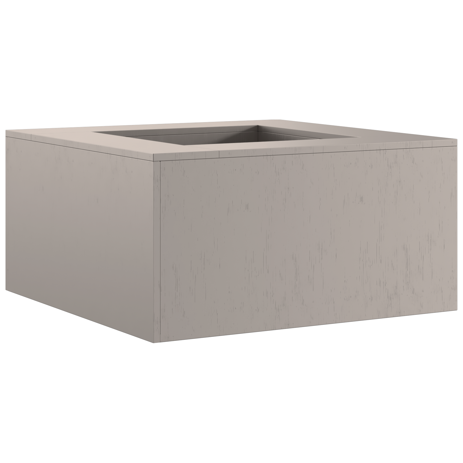 Fogão a Lenha Quadrado 80x80x40 cm Acciaio Invecchiato