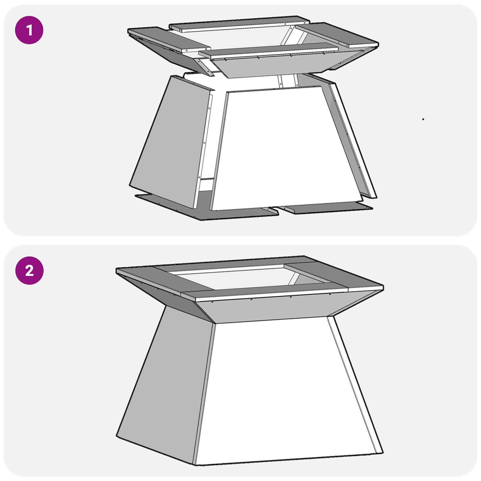 Braciere Nero 48x48x40 cm Acciaio