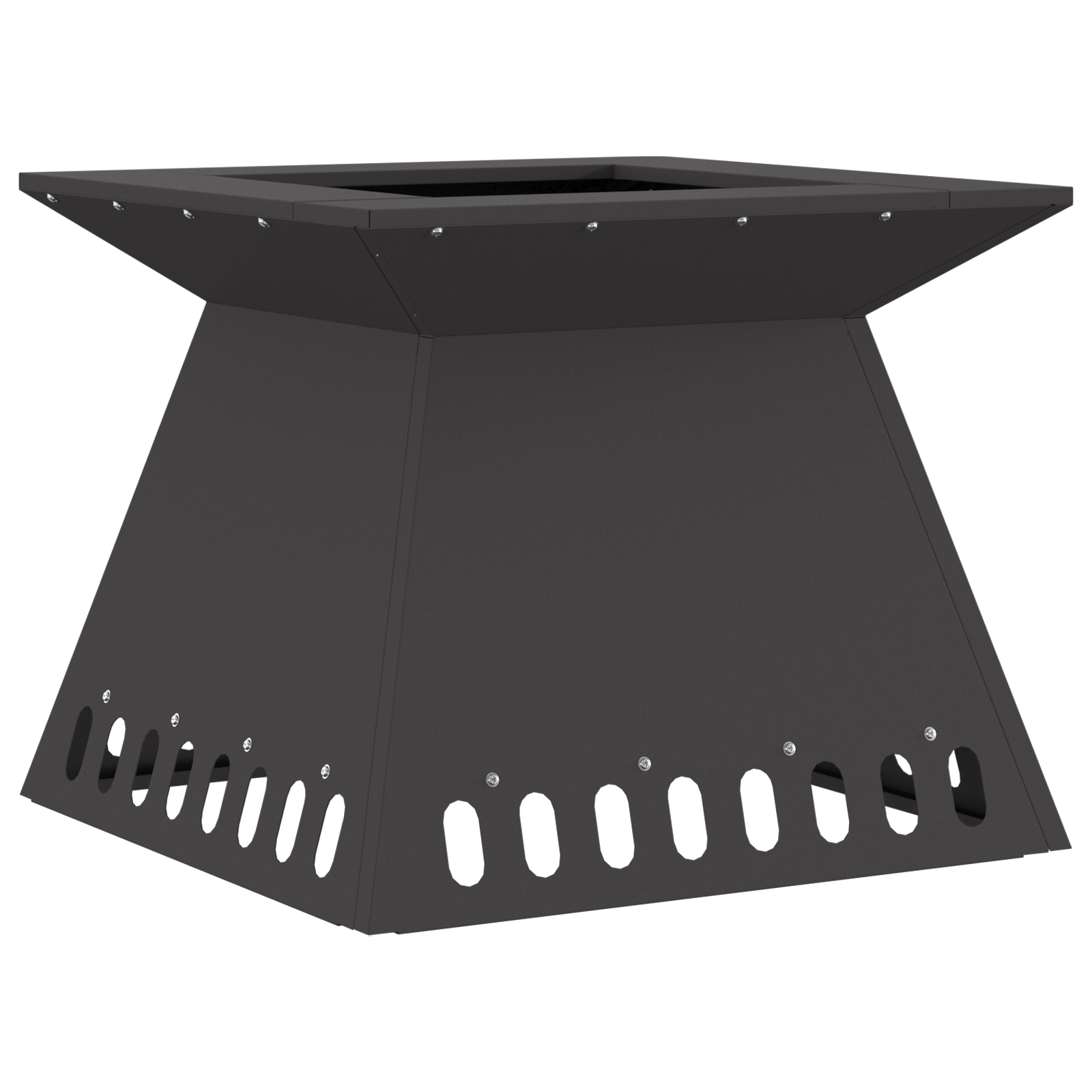 Braciere Nero 48x48x40 cm Acciaio