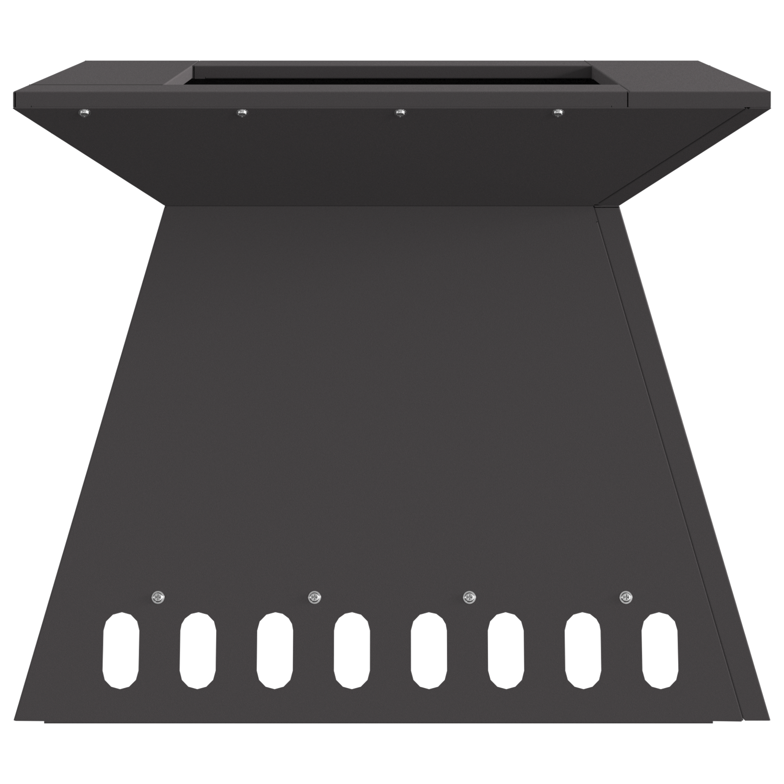 Braciere Nero 48x48x40 cm Acciaio