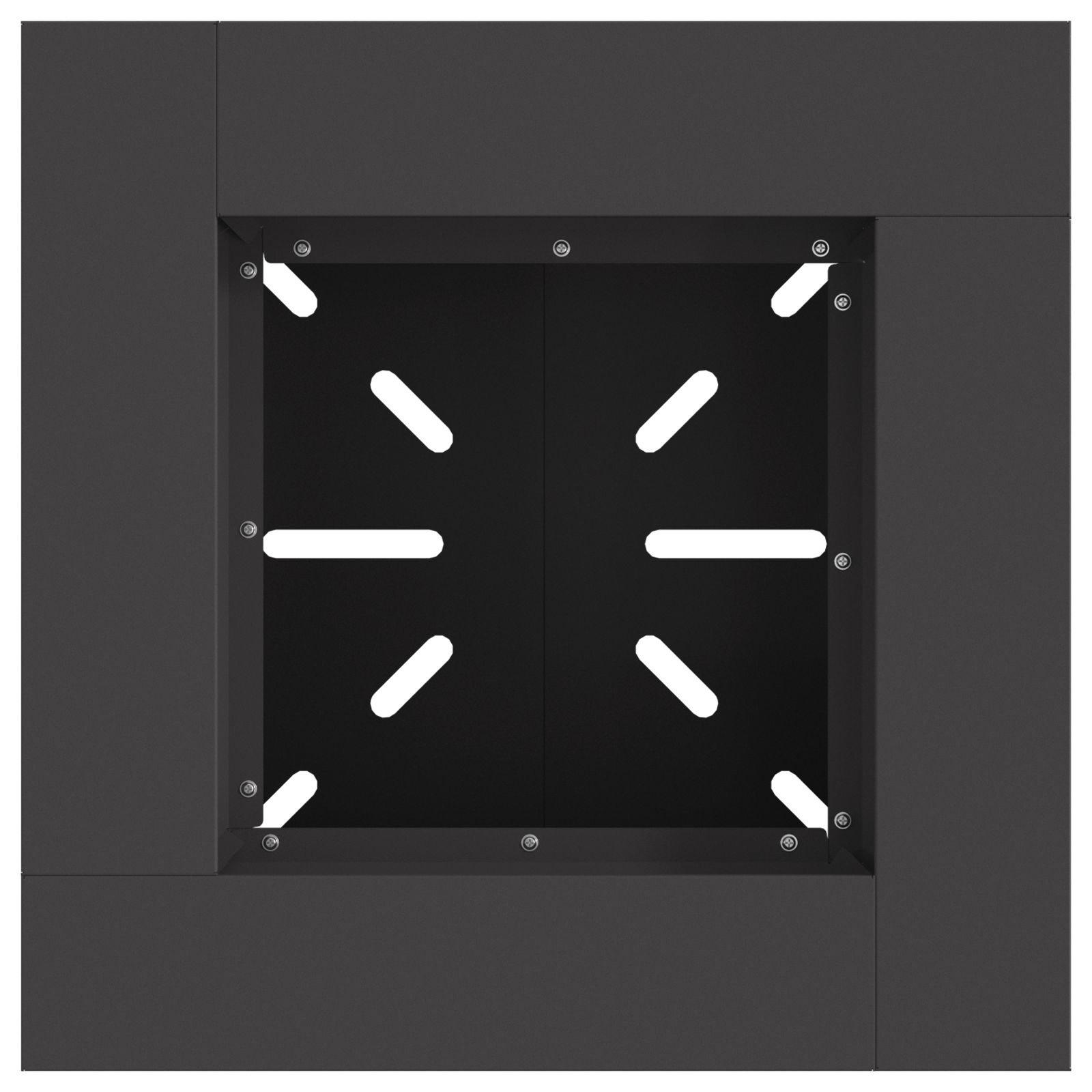 Braciere Nero 48x48x40 cm Acciaio