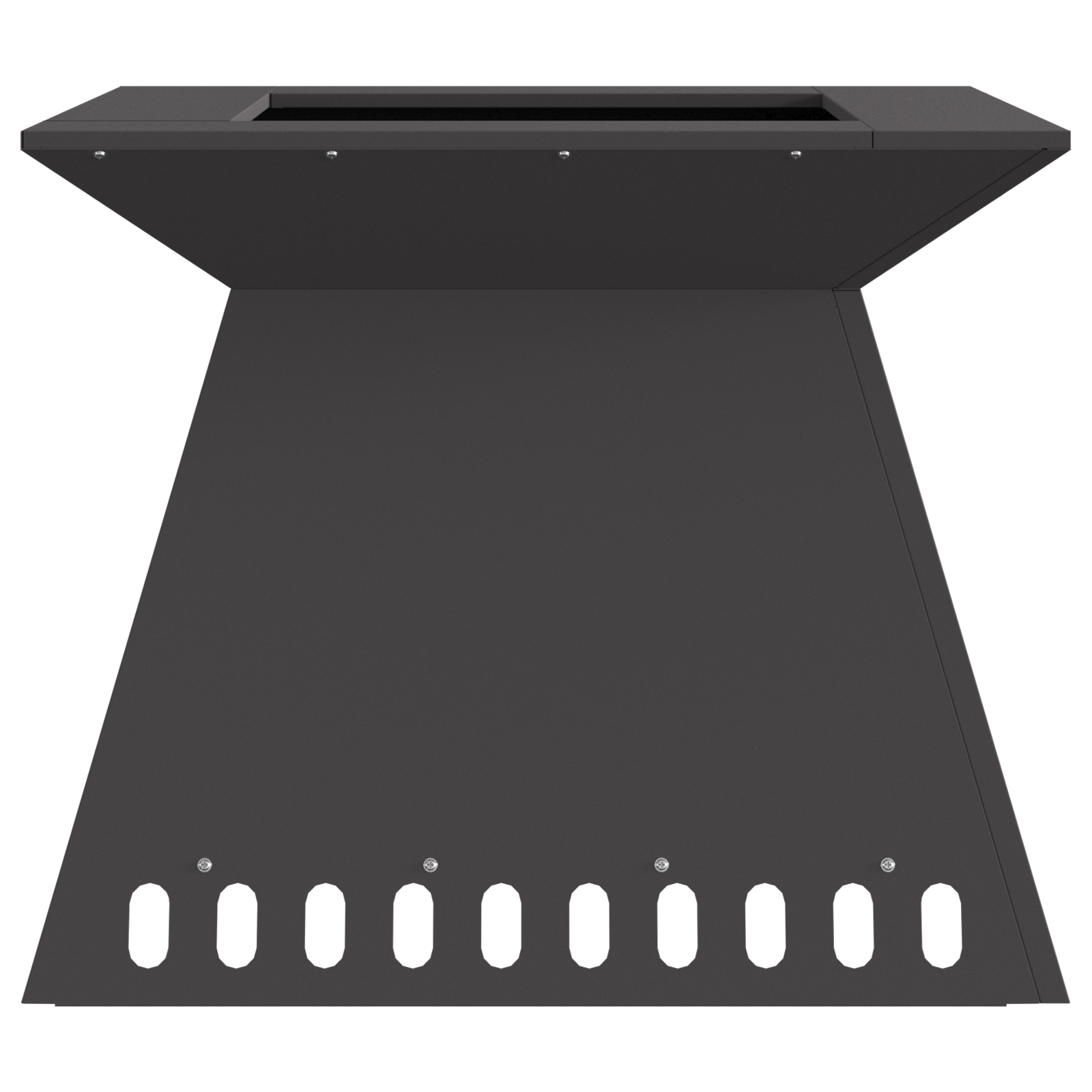 Focolare Nero 60x60x50 cm Acciaio