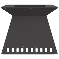 Focolare Nero 60x60x50 cm Acciaio