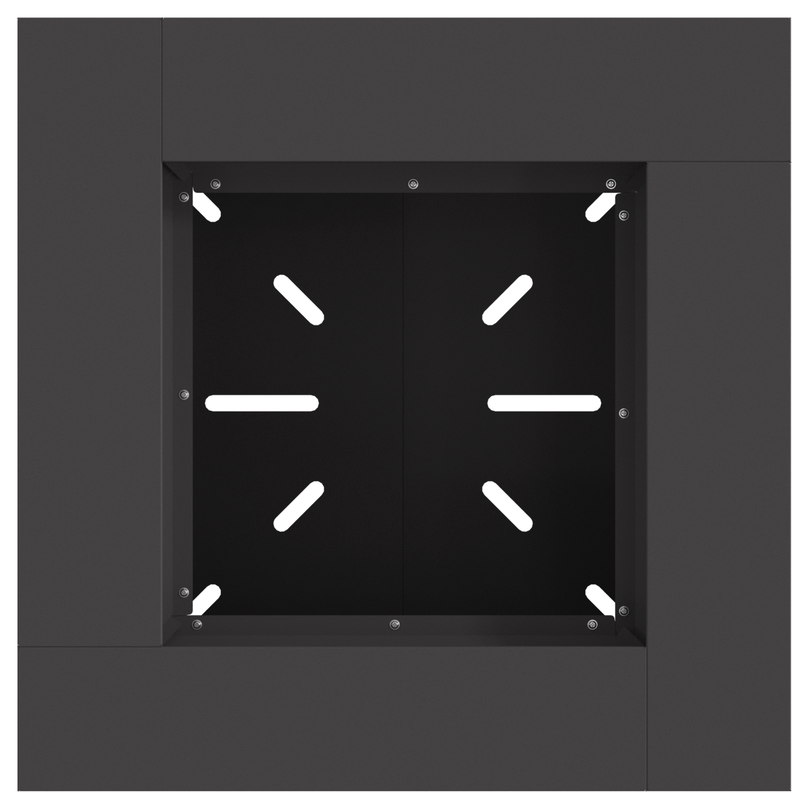 Focolare Nero 60x60x50 cm Acciaio