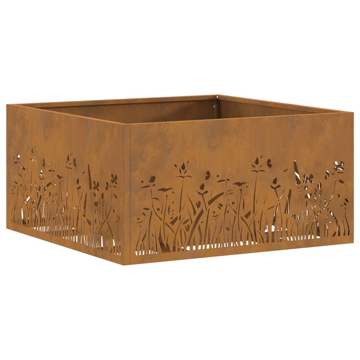 Braciere Quadrato 60x60x30 cm Acciaio Inossidabile