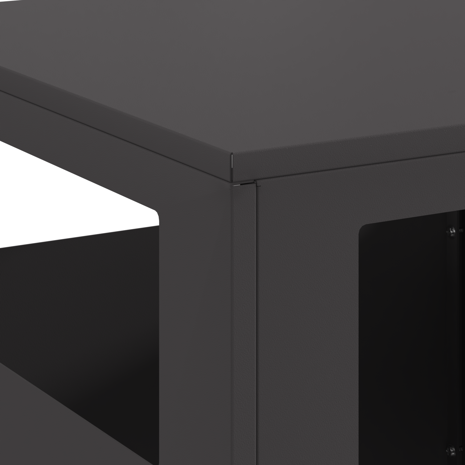 Focolare Quadrato Nero 35x35x100 cm Acciaio