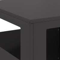 Focolare Quadrato Nero 35x35x100 cm Acciaio