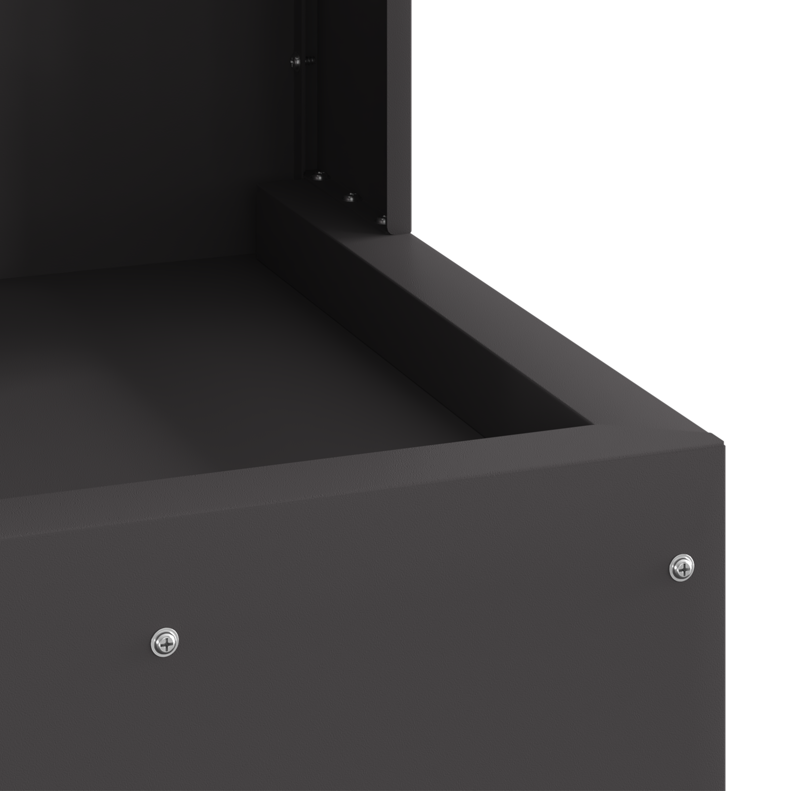 Focolare Quadrato Nero 35x35x100 cm Acciaio