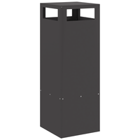 Focolare Quadrato Nero 35x35x100 cm Acciaio