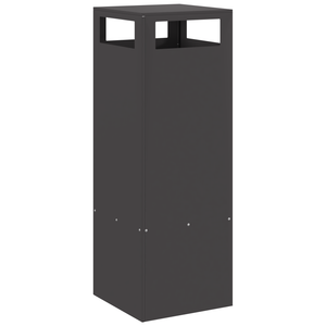 Focolare Quadrato Nero 35x35x100 cm Acciaio