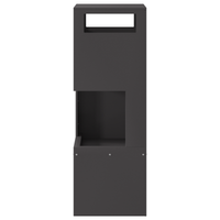 Focolare Quadrato Nero 35x35x100 cm Acciaio